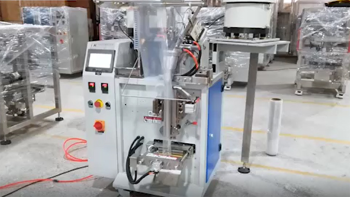 Vertical Form Fill Seal Machine with Vibratory Bowl Feeder, SK-L3B320-ZP